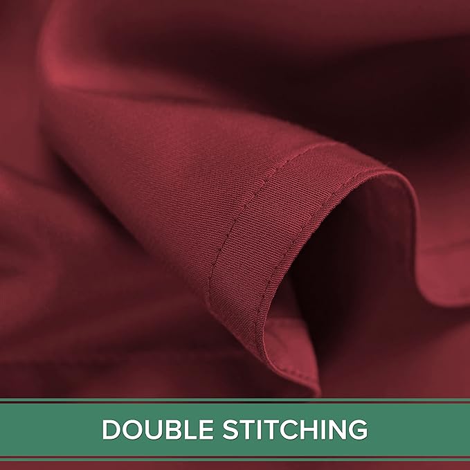 Pure Bamboo California King Sheets, Genuine 100% Organic Viscose Derived from Bamboo Bed Sheet Set, Soft & Cooling, Double Stitching, 2 Year Quality Promise (California King, Merlot)