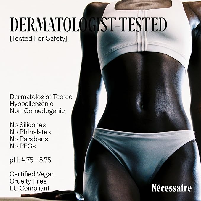 Nécessaire The Body Lotion Eucalyptus – Multi-Peptide Body Moisturizer for Women + Men – Non-Comedogenic Body Lotion with Niacinamide – 450ml/15.2 fl oz