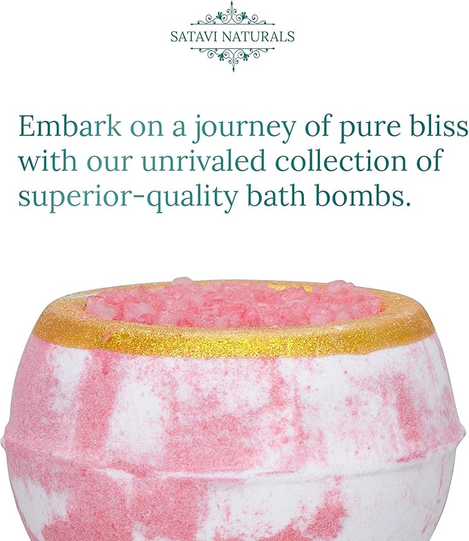 Crystal Bath Bombs Gift Set (6 Pack) – Luxurious Aromatherapy Bath Bombs with Nourishing Bath Salts | Lavender, Eucalyptus Mint & Citrus Blend | Spa Relaxation & Self Care Gifts for Women