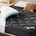 Bedlore 4-Inch California King Mattress Topper for Back Pain - Dual Layer Medium Support (2" Gel Memory Foam + 2" Cooling Fluffy Pillow Top Pad), Breathable & Pressure Relief (Gray)