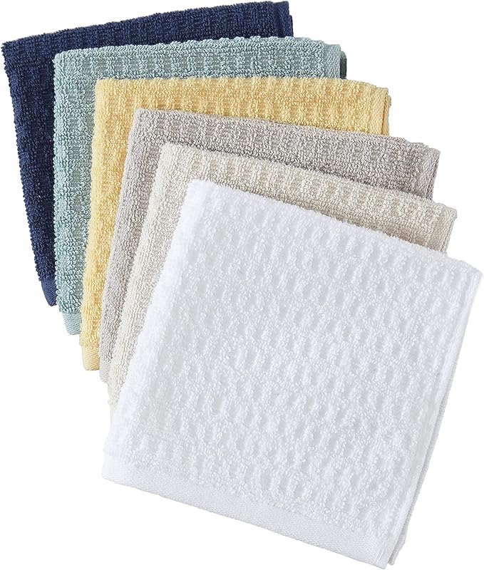 Tommy Bahama- Washcloth Set, Highly Absorbent Cotton Bathroom Decor, Low Linting & Fade Resistant, Oeko-Tex Certified (Northern Pacific Turquoise, 12 Piece)