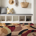 Rugshop Contemporary Abstract Circles Perfect for high Traffic Areas of Your Living Room,Bedroom,Home Office,Kitchen Area Rug 3'3" x 5'3" Multi