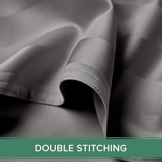 Pure Bamboo California King Sheets, Genuine 100% Organic Viscose Derived from Bamboo Bed Sheet Set, Soft & Cooling, Double Stitching, 2 Year Quality Promise (California King, Jacquard Stone)