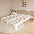 12 Inch King Size Bed Frame with Metal Gaskets, Anti-Slip Mattress Stopper, Platform Bed Frame No Box Spring Needed, Heavy Duty Steel Slat Support, Easy Assembly, White