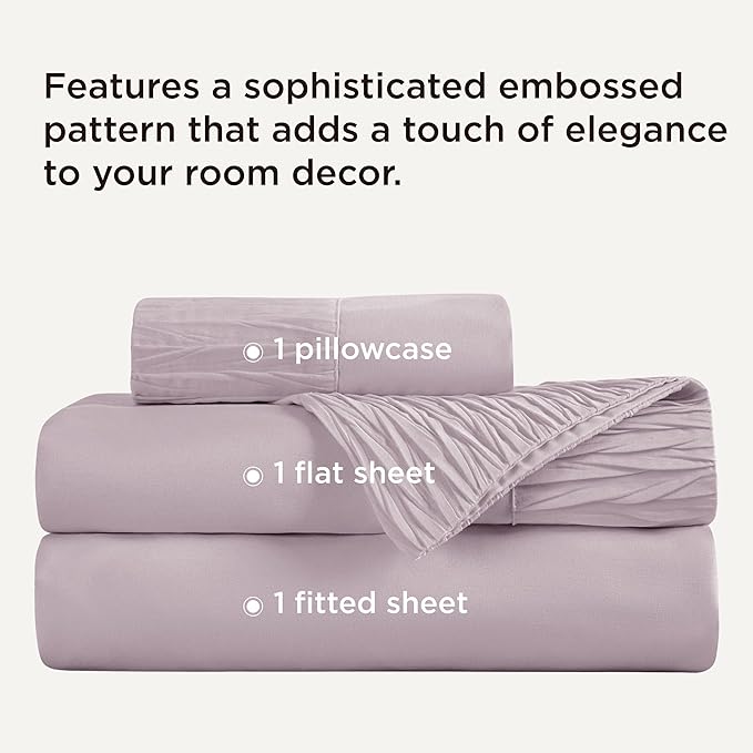 Bedsure Twin XL Sheet Sets Dorm Bedding - 3 Pieces Soft Extra Long Twin Sheets, Hotel Luxury, Easy Care Microfiber for Women, Men, Pink Mocha