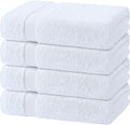 Wealuxe White Bath Towels 27x54 Inch, Cotton Towel Set for Bathroom, Hotel, Gym, Spa, Soft Extra Absorbent Quick Dry 4 Pack