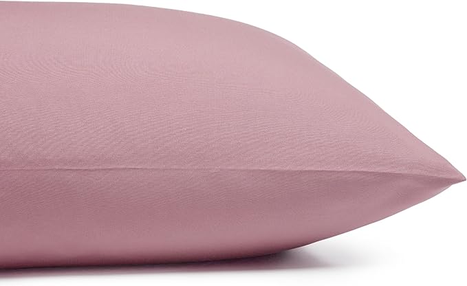 Amazon Basics Lightweight Super Soft Easy Care Wrinkle Free Microfiber 3 Piece Bed Sheet Set with 14-Inch Deep Pockets, Twin, Rose, Solid, Kids, Men & Women Bedding