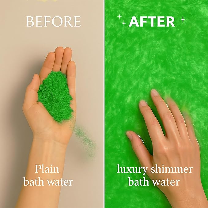 Green Apple Shimmer Bath Bomb in A Bag - Handmade Scented Bath Bombs for Women,Kids and Men - Bulk Bathbomb Fizzies Perfect for Boys and Girls All Ages (Large, Green)