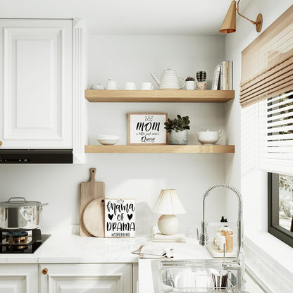 10 inches Deep Floating Shelves 36 inch Long, Single Wall Shelves Heavy Duty 70 lbs for Bedroom, Bathroom, Living Room, Kitchen, Office, Modern Shelf Home Decor, Set of 1, Oak