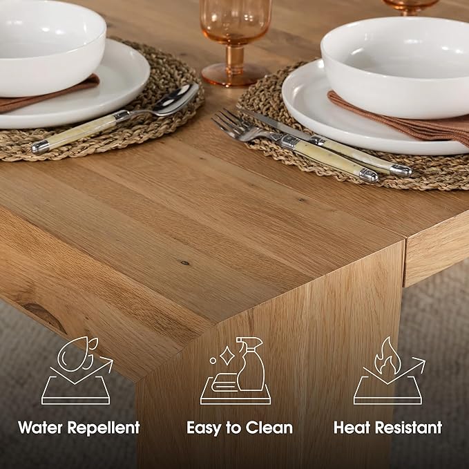 Transformer Table - Solid Wood Extendable Dining Table, Seats 2-12, Extendable Dining Room Table, Space-Saving Furniture, Expandable Dining Furniture (Natural, Table + Coffee Table)