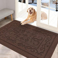 FONEYI Indoor Door Mat 24" x 36", Dirt Trapper Door Mats Non-Slip Entryway Rugs Washable, Absorbent Resist Dirt Welcome Mat, Low Profile Inside Floor Mats for Front Back Door and Entryway, Coffee