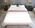 1000 TC Embroidered Duvet Cover Queen Size Set 100% Egyptian Cotton - Luxurious 1 Comforter Cover 2 Pillow Shams - 3 PC Quilt Cover Hotel Quality Long Staple Bedding (White & Burgundy)