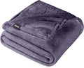 Bare Home Fleece Blanket - Full/Queen - Ultra-Soft Lightweight for Bed, Sofa, and Couch - Luxury Microplush - Cozy Warm Blanket (Full/Queen, Dusty Purple)