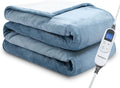 Electric Blanket Full 72"x84" Heated Electric Blankets 10 Heating Levels 12 Time Settings 8 Hours Auto Off Fast Heating and Overheat Protection ETL Certified Machine Washable,Light Blue