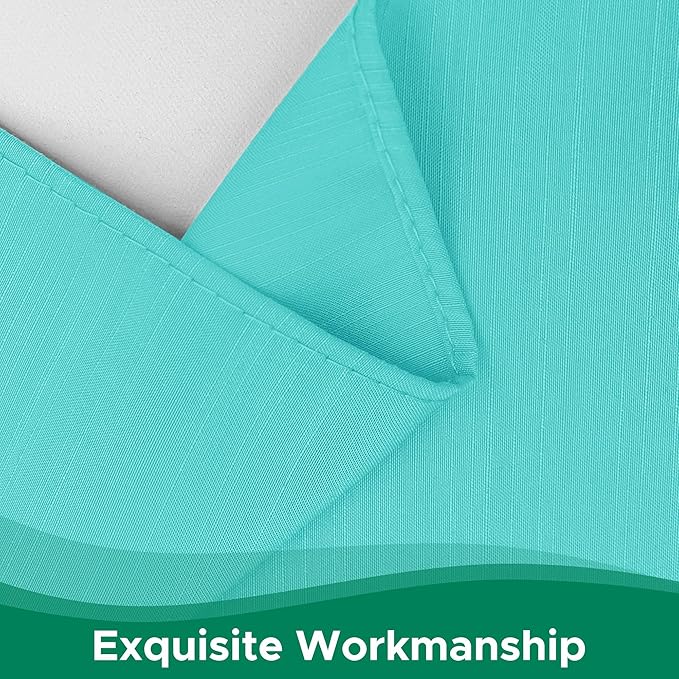 Biscaynebay Wrap Around Bed Skirts for King & Cal King Beds 14" Drop, Aqua Adjustable Elastic Dust Ruffles Easy Fit Wrinkle Resistant Silky Luxurious Fabric Machine Washable