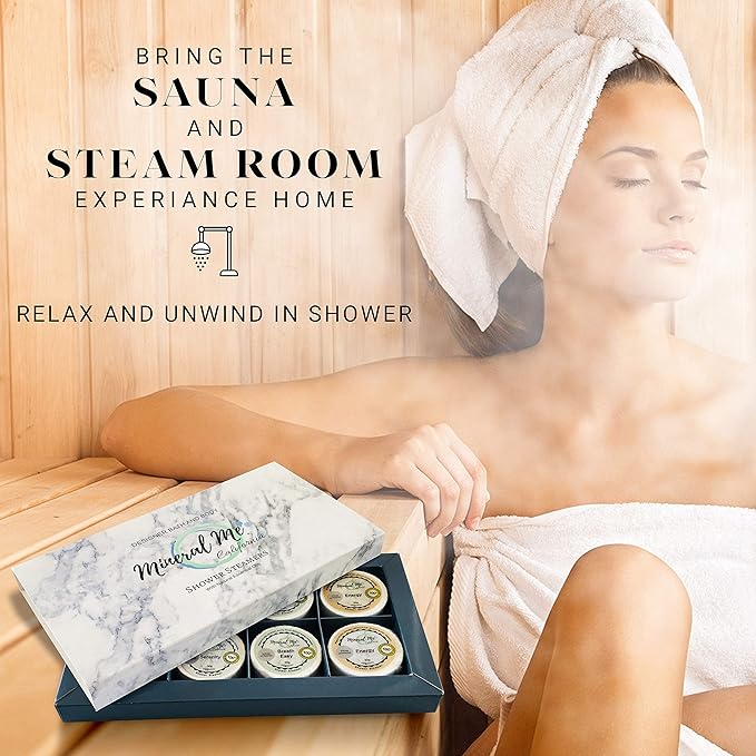 Shower Steamers Aromatherapy - Shower Bombs w/Organic Essential Oils for Vaporizing Steam Spa Relaxation, Stocking Stuffers, Relaxing Self Care Christmas Gifts for Men, Women, Him Her, Boss, Coworker