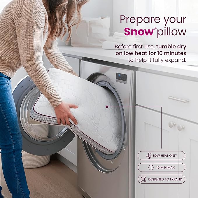IWS I WANNA SLEEP SnowTouch® Adjustable Pillow, Neck Support, Queen Size Bed Pillows for Sleeping, Gel Cross Cut Memory Foam for Side Sleepers