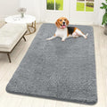 OLANLY Dog Door Mat for Muddy Paws 59x32, Absorbs Moisture and Dirt, Absorbent Non-Slip Washable Doormat, Quick Dry Chenille Mud Mat for Dogs, Entry Indoor Entryway Carpet for Inside Floor, Grey