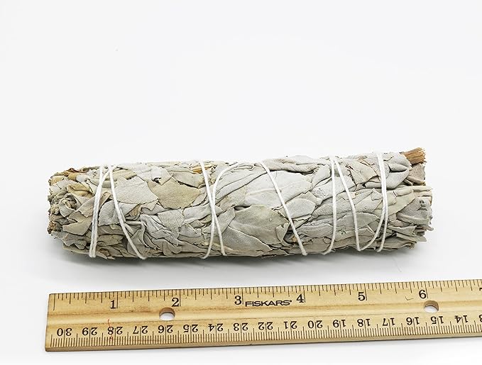 Ancient VEDA 6" White Sage Smudge Sticks for Cleansing House, Meditation, Yoga, Negative Energy Cleanse, and Smudging with Starter Guide | 6 Inch Organic California White Sage Bundles (3 Pack)