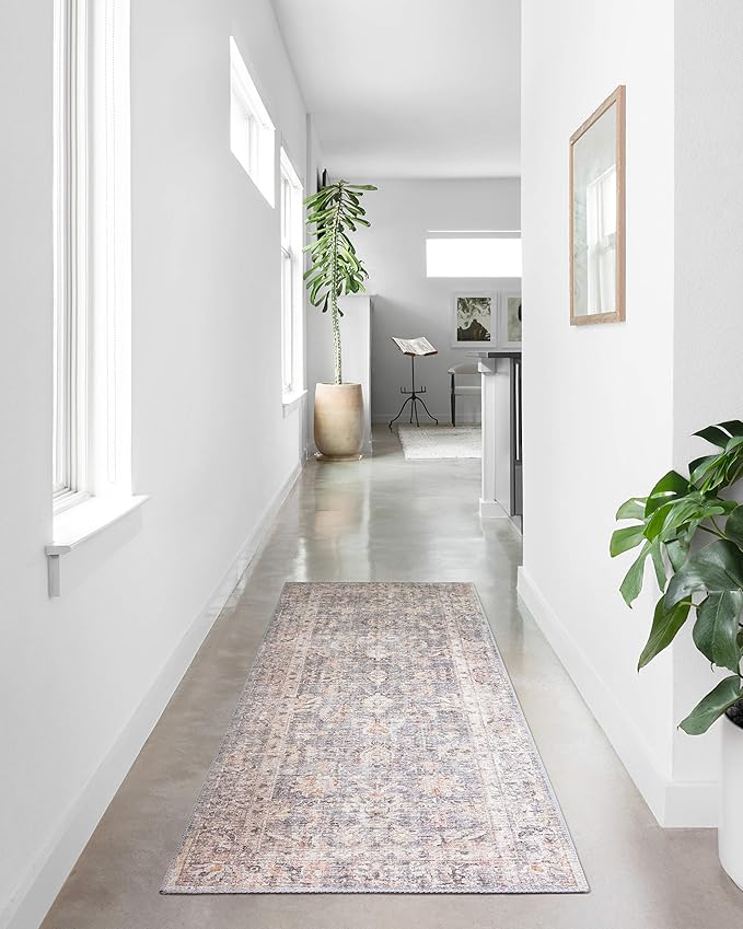 Loloi Skye Collection SKY-01 Grey/Apricot 7'-6" x 9'-6" Area Rug