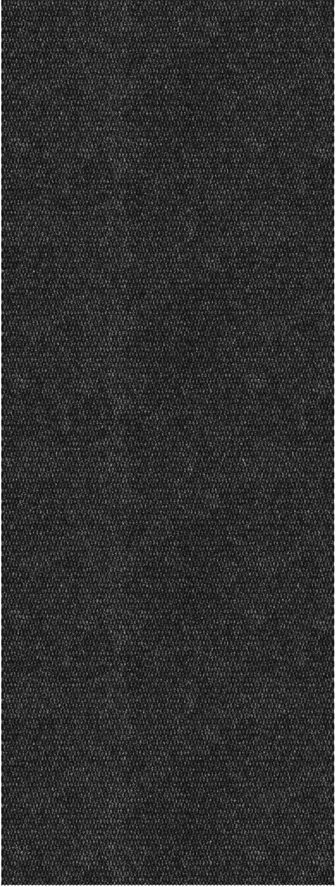 Ottomanson Commercial Scrape Rib Entry Mat – Heavy Duty Ribbed Floor Mat for High Traffic – Non Slip Rubber Back, Waterproof – Indoor Outdoor Use for Offices, Schools, Lobbies, 2' x 33', Black