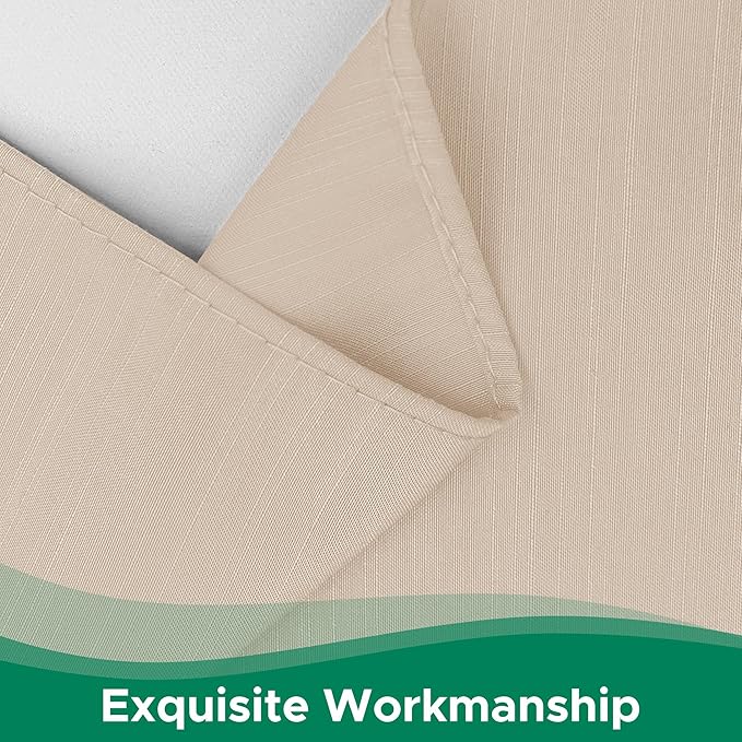 Biscaynebay Wrap Around Bed Skirts for King & Cal King Beds 16" Drop, Sand Adjustable Elastic Dust Ruffles Easy Fit Wrinkle Resistant Silky Luxurious Fabric Machine Washable