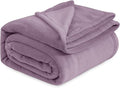 Bedsure GentleSoft Fleece Bed Blankets Queen Size Fog Purple - Soft Lightweight Plush Fuzzy Cozy Luxury Blanket Microfiber, 90x90 inches