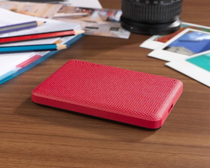 Toshiba Canvio Advance 1TB Portable External Hard Drive USB 3.0, Red - HDTCA10XR3AA