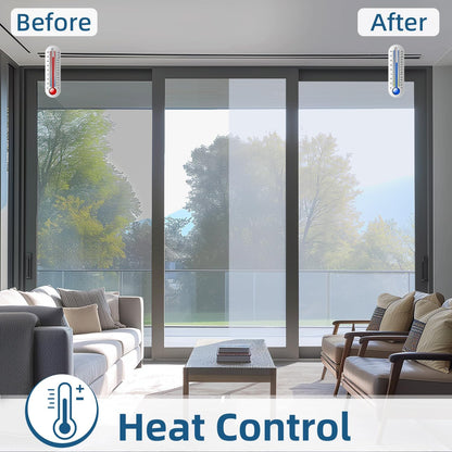 DUOFIRE One Way Window Film Privacy See Out Not in Heat Blocker Window Tint Reflective Mirror Windows Tinting Film for Home Static Cling Anti-UV Sun Blocking Windows Covering（Silver, 23.6x78.7in）