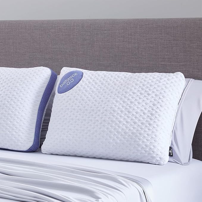 Bedgear Balance Performance Pillow – 0.0 - Moisture Wicking Bed Pillow for All Sleep Positions - Medium Firmness Bed Pillow - Washable Removable Cover – 20" W x 26" L x 4.75" H