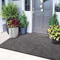 Mibao Front Door Mat, Dirt Trapper Welcome Mat for Outdoor Indoor, Non-Slip Waterproof Doormat, Durable Machine Washable Low Profile Entry Rug for Back Door Outside Patio Porch, 72" x 48", Grey