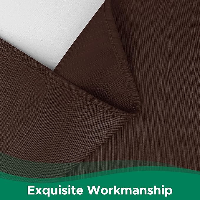 Biscaynebay Wrap Around Bed Skirts for Queen Beds 11" Short Drop, Brown Adjustable Elastic Dust Ruffles Easy Fit Wrinkle Resistant Silky Luxurious Fabric Machine Washable
