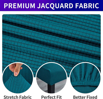 Howhic Stretch Chair Covers for Dining Room Set of 4, Removable Washable Dining Room Chair Covers, Dining Chair Slipcovers Seat Protector, Great for Home Decor and Banquet Upholstery (Teal, 4 Pack)