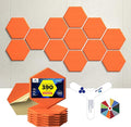 Self-Adhesive Acoustic Panels [390 lbs/yd³ Ultra-High Density], 2nd Generation Sound Absorbing Panel, Professional Level Sound Panel, Polyester Soundproof Foam [Size L, Orange]