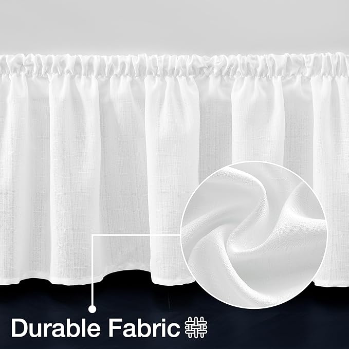 Bed Skirt Full Bed Skirt Wrap Around Ruffled Box Spring Cover, Easy Install, Washable 15" Drop Elastic Dust Ruffle by Casual Living, 54-inch x 75-inch, White