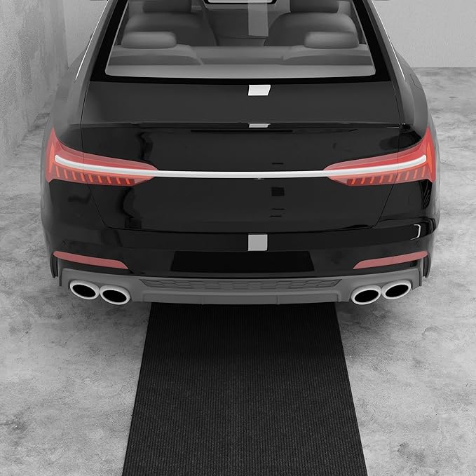 Ottomanson 3'11" x 16' Hallway Runner with Scraper Pile - Extra Durable Non-Slip Rug Mat for Indoor & Outdoor Use - Ideal for Kitchen, Entryway & Garage - High-Traffic Carpet, Black