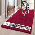 Muddy Mat® | Super Absorbent Door Mat Indoor, Microfiber Quick Dry Chenille Entryway Rug, Non-Slip Front Door Mat, Indoor Mats for Entryway, Machine Washable Pet Rug, Maroon 24" x 120"