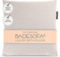 BADESOFA® Luxury Bath Pillow M - Lusciously Soft & Comfortable Tub Pillow for Bathtub - Washable & Quick-Drying Bath Back Pillow - Non-Slip Full Body Tub Pillow - Luxury Spa Cushion in Ivory Pearl