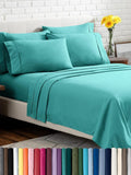 Bare Home Hotel Luxury Twin Sheet Set, Extra Soft - 4 Piece Set - Deep Pockets - Easy Fit - Cooling & Breathable - Wrinkle, Fade, Stain Resistant - Includes 2 Pillowcases (Twin, Turquoise)