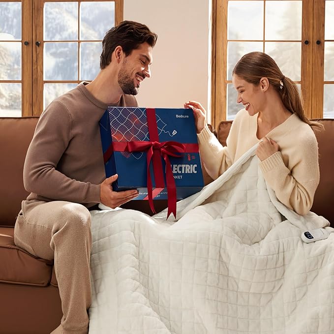 Bedsure Electric Blanket Full Size - Quilted Heated Blanket Full, Soft Flannel Thick Heating Blanket with 10 Time Settings & 6 Heat Settings, Warm Gifts for Women Men (72x84 inches, Formal Gray)