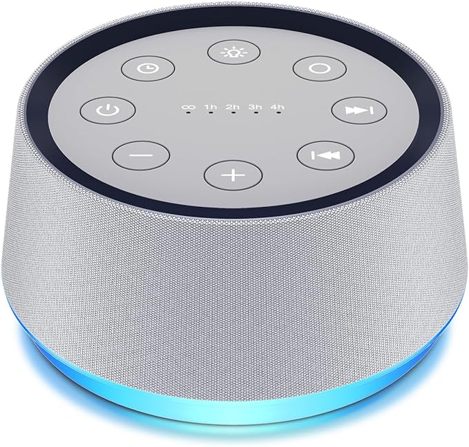 Brown Noise Sound Machine with 30 Soothing Sounds White Noise Machine 12 Colors Night Light for Baby Adults Kids Sleep Machines 36 Volume Levels 5 Timers for Home Office