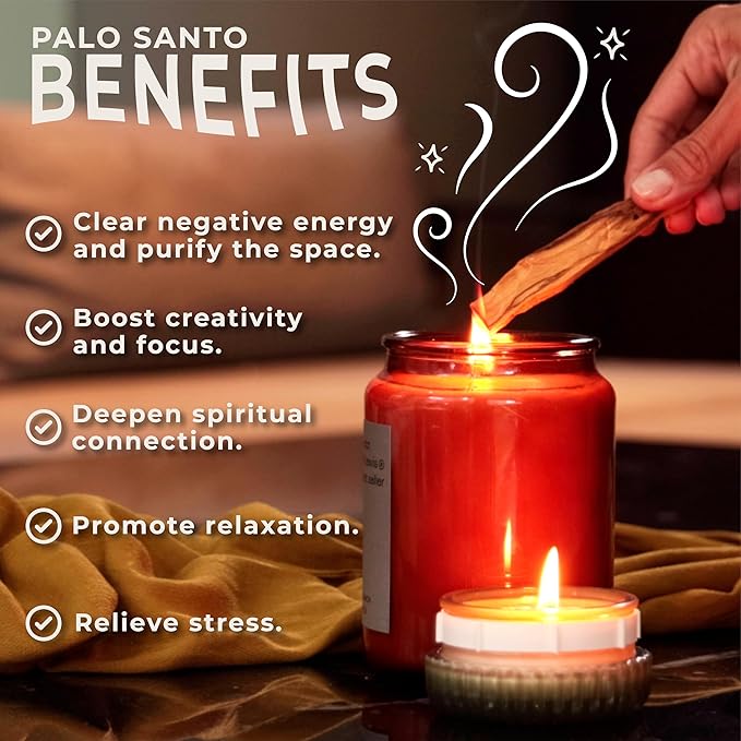 Palo Santo Premium Sticks (20), Smudging Incense High Resine, Pure Palo Santo Wood Certified from Peru. Ethically Sustainably Harvested. Protection, Meditation, Spiritual Cleansing