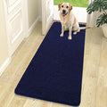OLANLY Dog Door Mat for Muddy Paws 70x24, Absorbs Moisture and Dirt, Absorbent Non-Slip Washable Doormat, Quick Dry Chenille Mud Mat for Dogs, Entry Indoor Entryway Carpet for Inside Floor, Navy Blue