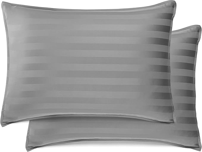 Pure Bamboo King Sheets, Genuine 100% Organic Viscose Derived from Bamboo Bed Sheet Set, Luxuriously Soft & Cooling, Double Stitching, 2 Year Quality Promise (King, Jacquard Stone)