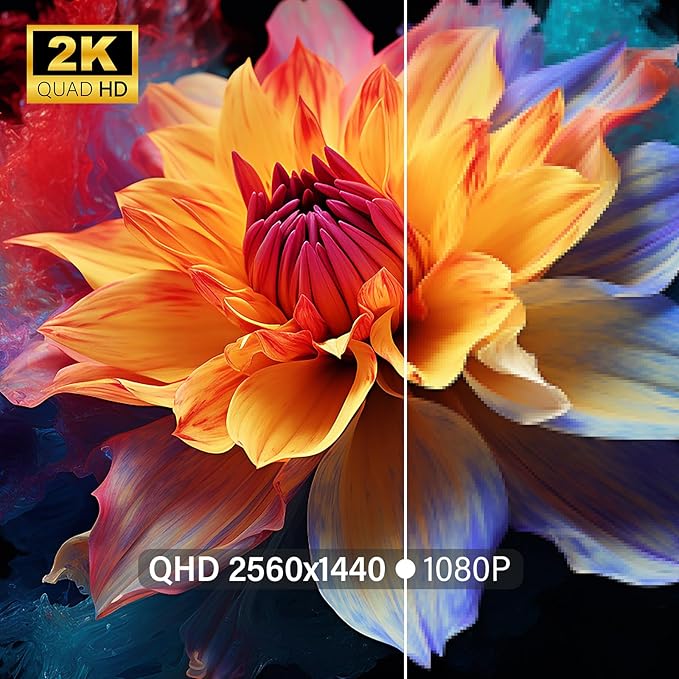 InnoView 23.8" Dual Monitor 2K QHD 2560 x 1440P Laptop Screen Extender 315°Adjustable Dual Monitor for MacBook Windows with DP Type-C HDMI Double Foldable Monitors(No Driver Needed)