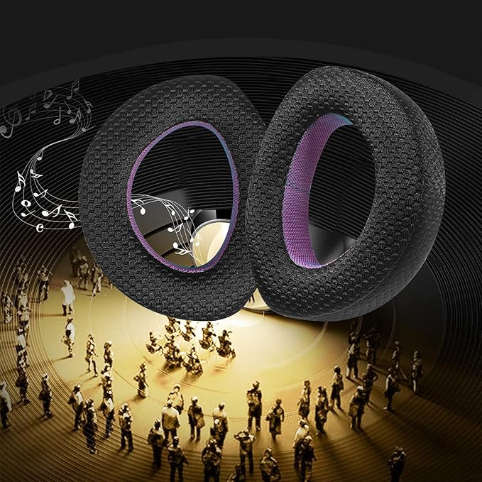 Breathable Mesh Replacement Earpads for SENNHEISER HD700 - Breathable Black/Purple Ear Pads