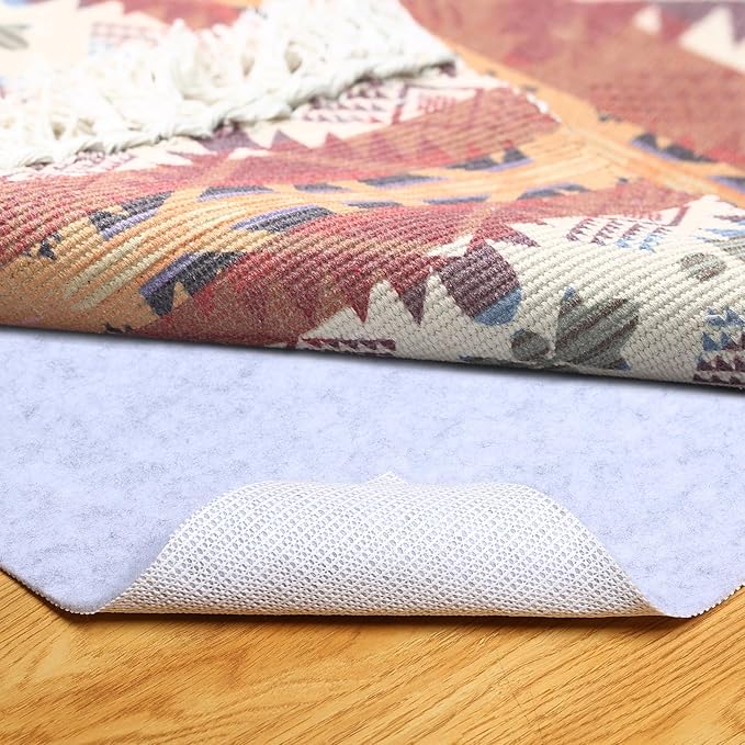 Non Slip Rug Pad, Natural Rubber Backing Rug Pads 1/4” Thick, Felt Rug Gripper Pad, Non Slip Under Carpet Mat, Under Rug Cushion for Hardwood Floors, Carpet Runners (2x8FT)