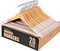 Wooden Hangers 20 Pack | Non-Slip Velvet Suit Hangers for Men | Luxury Velvet Hanger for Dresses, Coats, Jackets & Pants for Women and Men| Heavy-Duty Clothes Hanger - Beige – SAMSARC