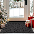 hicorfe Front Door Mat Indoor Entrance,20"x31.5" Absorbent Dirt Resist Welcome Door Mats,Stain and Fade Resistant,Non Slip Backing Entry Mat Doormat for Entryway(Charcoal)