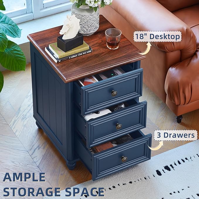 Farmhouse Dressers & Night Stand Set of 4, Wood 54" Wide 6 Drawer Dresser & 45" Tall Chest of Drawers, 18" Roman Column Nightstand Set of 2, Bedroom Furniture Dresser Sets for Home Living Room Hallway